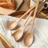 Wooden Spoons 6PCS, 9 Inch Long Handle Spoon for Eating, Mixing, Stirring, Japanese Style Home Kitchen Cooking