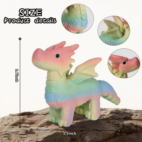Zonling Cute Winged Dragons Decor for Home Desk Bookshelf, Unique Gift for Friends and Family, Mini Dragon Figurine