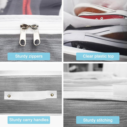 Shoe Organizer Under Bed, Underbed Storage Boxes Bins, Extra Large Zapateras Organizer for Closet, Men Women Kids