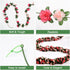 2Pcs 16.4Ft 16.4Ft BLEUM CADE Flower Garland Artificial Rose Vines with String Lights, Cute Fake Hanging Flower Vines