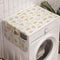 Ambesonne Sheep Washing Machine Organizer, Sheep Characters with Checkered Patterns Little Trees Fences Rural Farm Life, Anti-slip Fabric Cover for Washers and Dryers, 47" x 18.5", White Khaki