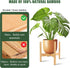 Wood Plant Stand Indoor, Mid Century Modern Bamboo Holder for Indoor, Outdoor, Garden, Yard, Office (9.9 Inch, 1 Pack)
