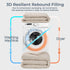 Set 7-Piece Set HEVUMYI Beige Tan Full Comforter - All Season Bed in a Bag Full, Ultra Soft Bedding with Comforter