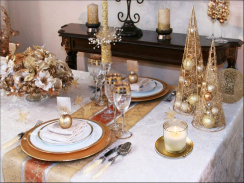 Iron Plate Candle Holder Set of 3, Gold Decorative Pillar Candle Stand for Wax Candles