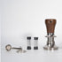 Calibrated Espresso Tamper 58mm Walnut, Auto-Leveling Stainless Steel Ripple Base Coffee Tamper with Replacement Springs