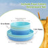 Mfacoy Kids Plates and Bowls Set, Unbreakable Dinnerware - 4 Pcs 7.75" Plates & 4 Pcs 18 oz Bowls, BPA Free