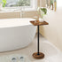BF171BZ01 HOOBRO Drink Table, Small Square Side Table, Coffee Martini Table with Pedestal, Accent Nightstand for Small