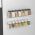PMMASTO Adhesive Acrylic Spice Rack Organizer for Wall with Nano Double Sided Tape for Kitchen Cabinet Door