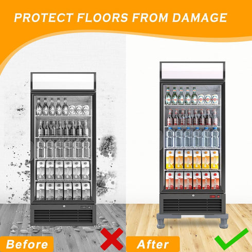 Mini Fridge Stand Adjustable Universal Base, 4 Strong Feet Washer Dryer Pedestal for Refrigerator, Grey