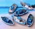 6 HYSTYLE Pcs Mediterranean Style Miniature Dollhouse Boat Fairy Garden Miniature Boats Model Figurines Cake Topper
