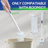 BOOMJOY Disposable Toilet Brush Set with 15 Wand Refills, Toilet Bowl Cleaner Wand with Holder for Bathroom