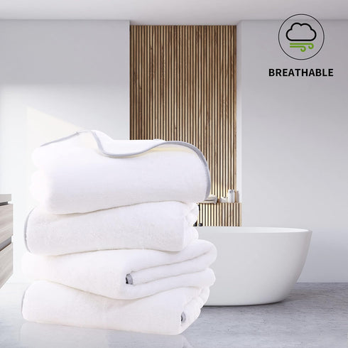 Cosy Family 4 Pack Set, Microfiber Bath Towel Lightweight and Quick Drying, Ultra Soft Highly Absorbent Towels