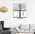 4pcs 8x10inches You are My Sunshine Boho Sage Purple Sun Sunshine Daisy Flower Hearts Poster Prints for Girls Kids Room
