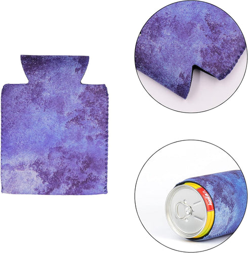 HaiMay 10 Pieces Beer Can Sleeves - Marble Styles Drink Cooler Sleeves for Cans and Bottles