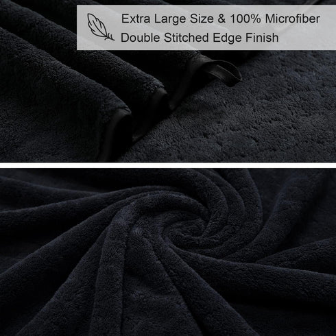 8-Piece Set,2 Sheet,2 4 600 Set,Highly Black Bath Towels Oversized Large Bath Towels Hand Towels and Washcloths - GSM