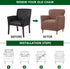 1-Piece CRFATOP Stretch Mid Century Modern Armchair Slipcover Jacquard Accent Chair Covers with Arms Soft Waterproof