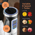Immersion Hand Blender Full Kitchen Set - 8 Speed Blender with 7 Attachments: Whisk, Beater, Chopper Bowl, Stainless