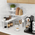Homode Kitchen Countertop Organizer Corner Shelf, 3 Tier Wood Shelf for Makeup, Bathroom Storage, White