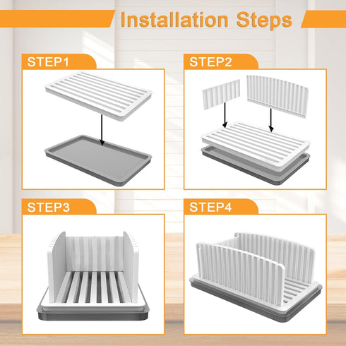 Kiss Core New Upgrade Bread Slicer for Homemade Bread, Bread Slicing Guide Adjustable Width, Foldable and Compact