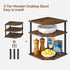 3-Tier Countertop Counter Counter Wooden Corner Shelf, Kitchen Dish & Bread Organizer Stand Storage for Desktop Bedroom