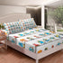 Set Set 4pcs 2 Set Manfei Watercolor Robots Sheet Full Cartoon Toy Theme Bed Sheet with Deep Pocket Fitted Sheet + Flat