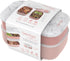 Bentgo Classic - Adult Bento Box, Stackable 3-Compartment Lunch Box with Removable Utensil Set, BPA-Free (Blush Marble)