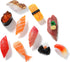 Cute Sushi Refrigerator Magnet Set - 10Pcs Fun Magnets for Fridge, Whiteboard - Fake Sushi Play Toys for Dollhouse,