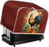 Chicken Sunflower Toaster Cover, 2 Slice Wide Slot, Retro Rooster Red, Machine Washable Kitchen Decor Accessories