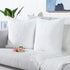 MANDIOO Pack of 2 Pure Snow White Faux Fur Throw Pillow Covers, 22x22 Inches