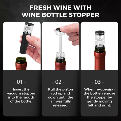 Wine Chiller Set with 2 Chill Rods + Foil Cutter - Premium 3in1 Stainless Steel Bottle Cooler Stick, Decanting Aerator