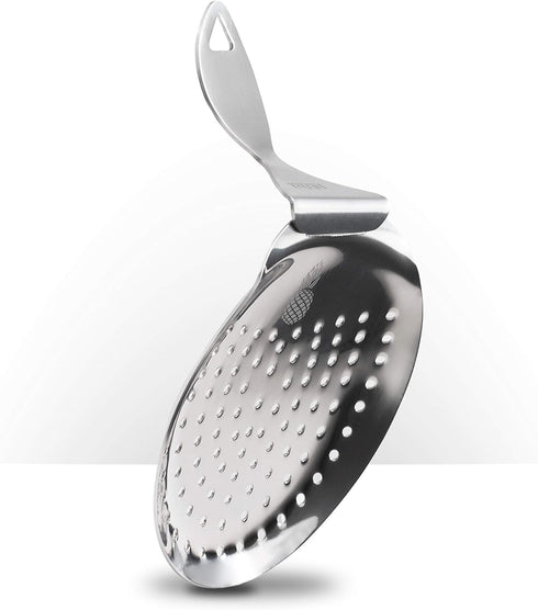 Piña Barware's The Bender - Stainless Steel Julep Style Cocktail Bar Strainer, Polished Finish, 1 Pack