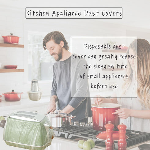 60 PCS Clear Disposable Small Appliance Dust Covers for Instant Pot, Mixer, Meat Slicer, Air Fryer, Toaster Oven, and