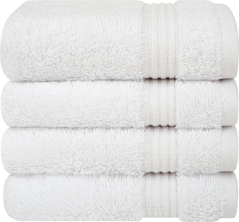 Cotton Paradise 100% Cotton Turkish Washcloth Set - 4 Piece Soft Absorbent Small Hand Face Towels