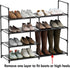4 16-20 Closet FIDUCIAL HOME Tiers Shoe Rack Organizer Pairs Stackable Shoe Storage Shelf Durable for Entryway, Black