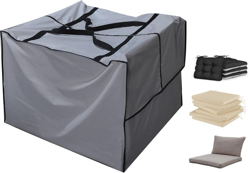 acoveritt 32''L 32''W 24''H Outdoor Square Cushion/Cover Storage Bag, Protective Zippered Storage Bags with Handles, x