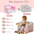 Tiita Kids Sofa, Childrens Couch with Carry Handle, Portable Toddler Foam Sofa Couch, Lightweight Kids Chair