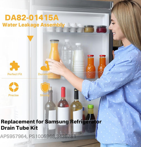 DA82-01415A Water Leakage Assembly Replacement for Samsung Refrigerator Drain Tube Kit AP5957964