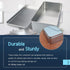 Silver Metal Tin Box Lids, Large Containers for Keeping Car Keys, Cookies, Pencil Case, 8.2 x 4.7 x 2.4 inch