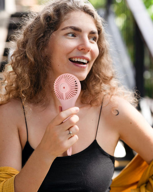 Handheld Fan Mini Portable Fan, USB Rechargeable Small Fan, 3 Speeds Pocket Mini Fan for Travel and Outdoor