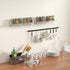 Acrylic Spice Rack Wall Mount, Hanging Spice Shelf Racks for Seasonings, Kitchen Spice Jars Wall Organizer Storage