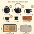 sets, TeaSet, sets sets, LURRIER Gongfu tea Portable Ceramic Asian Tea for adult, Tea Gift Grey leather case, Portable