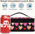 FlowFly Small Lunch Box, Insulated Soft Bag Mini Cooler for Kids, Girls, Boys, Women, Men, Heart