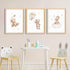 Set 3, 12x16 inch Framed Teddy Bear Wall Art Nursery Decor of Bear Sleeping on The Moon and Stars Pictures Canvas