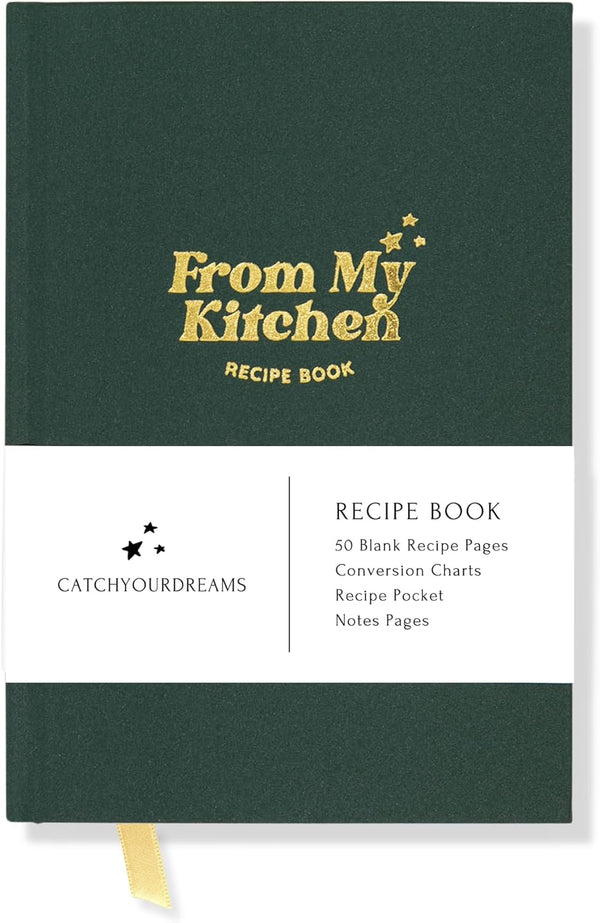 CATCHYOURDREAMS Blank Recipe Book - Keepsake Family Heirloom Cookbook (Rosemary Green)