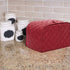 Polyester Quilted Toaster Cover for Four Slice Toaster and Dust & Fingerprint Protection, Machine Washable. Red