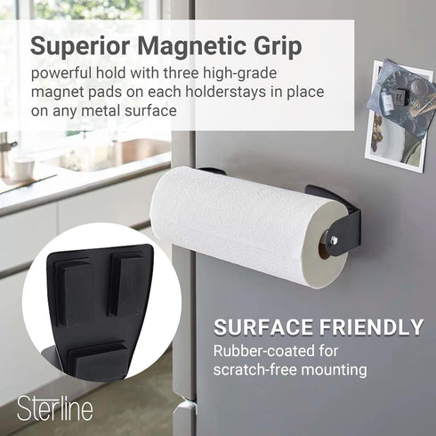 Magnetic Towel Holders - 2-Piece Set, Customizable for Grill, Fridge, Kitchen, RV, Indoor/Outdoor Toolbox Accessories