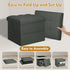 300 lbs, 17x13x13IN(Black BelugaHelper Small Ottoman with Storage, Foldable Ottoman Foot Rest Stool with Thicker Foam