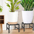 LLAXERGU 2pcs, Plant Stand Indoor Outdoor, Heavy Duty Wrought Iron Pedestal Stands Metal Plant Stand for Indoor
