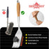 XUDAKAIXIN Nylon Grill Brush, Dual Grip Design, with Extended Luxurious Acacia Wood Handle, Safe Nylon Bristles
