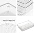 ihomecooker 3 Set Clear Plastic Junk Drawer Organizer, Vanity Cutlery Utensil Makeup Organizer for Kitchen, 6" X 9"